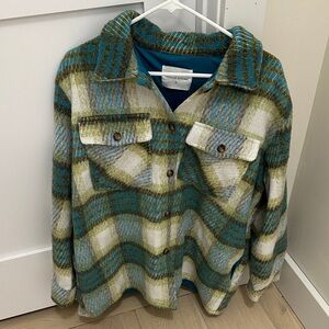 Panache Multicolor Plaid Teddy Jacket